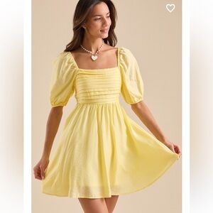 New with tags Altar’d state amalia puff sleeve pleated dress